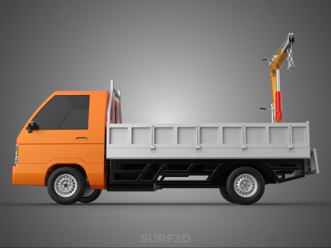 REAR GATE TAILGATE FOLDING CRANE HAND CRANK WINCH TRUCK PICKUP 3D 模型