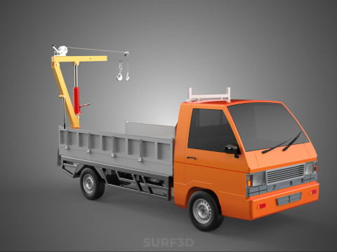 REAR GATE TAILGATE FOLDING CRANE HAND CRANK WINCH TRUCK PICKUP 3D 模型