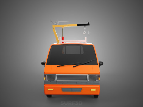 REAR GATE TAILGATE FOLDING CRANE HAND CRANK WINCH TRUCK PICKUP 3D 模型