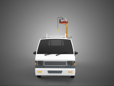 FOLDING TAILGATE BED CRANE HOIST ELECTRIC WINCH PICKUP TRUCK CAR 3D 模型