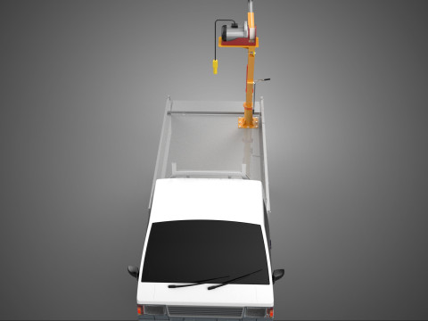 FOLDING TAILGATE BED CRANE HOIST ELECTRIC WINCH PICKUP TRUCK CAR 3D 模型