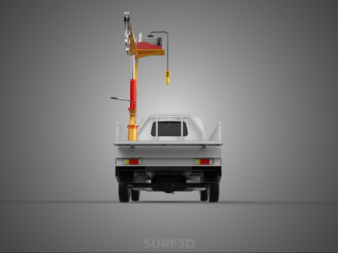FOLDING TAILGATE BED CRANE HOIST ELECTRIC WINCH PICKUP TRUCK CAR 3D 模型