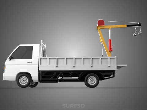 FOLDING TAILGATE BED CRANE HOIST ELECTRIC WINCH PICKUP TRUCK CAR 3D 模型