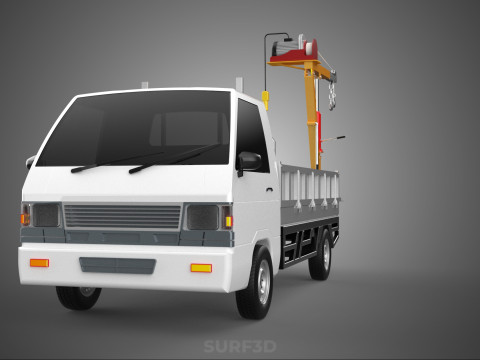 FOLDING TAILGATE BED CRANE HOIST ELECTRIC WINCH PICKUP TRUCK CAR 3D 模型
