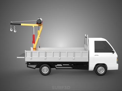 FOLDING TAILGATE BED CRANE HOIST ELECTRIC WINCH PICKUP TRUCK CAR 3D 模型