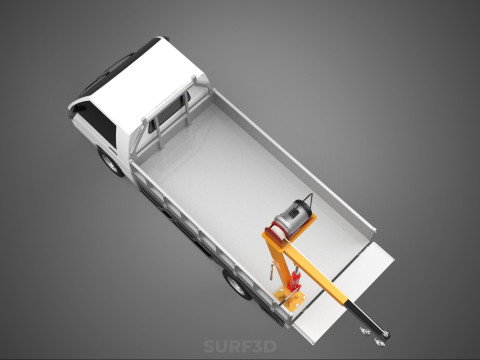 FOLDING TAILGATE BED CRANE HOIST ELECTRIC WINCH PICKUP TRUCK CAR 3D 模型