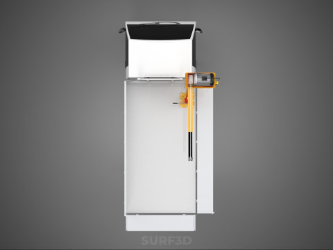 DROP SIDE CRANE HOIST ELECTRIC WINCH LOAD BED GATE PICKUP TRUCK Modello 3D