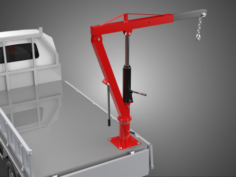 FOLDABLE MANUAL HYDRAULIC LIFTER JIB CRANE DROPSIDE PICKUP TRUCK 3D 모델