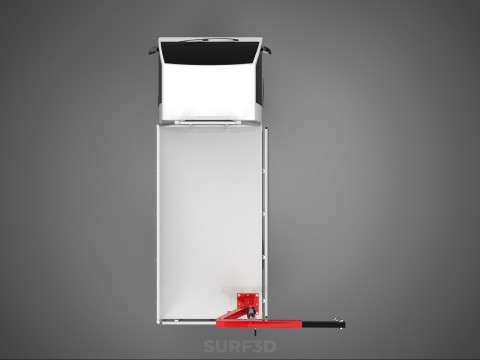 FOLDABLE MANUAL HYDRAULIC LIFTER JIB CRANE DROPSIDE PICKUP TRUCK 3D 모델