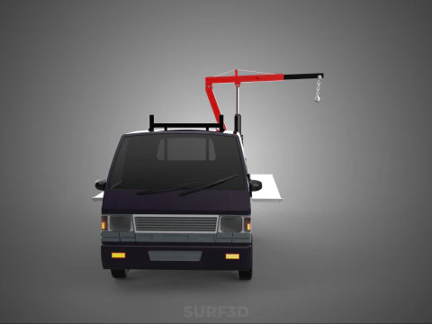 3 WAY WIDE DECK HYDRAULIC LIFTER JIB CRANE DROPSIDE PICKUP TRUCK 3D Model