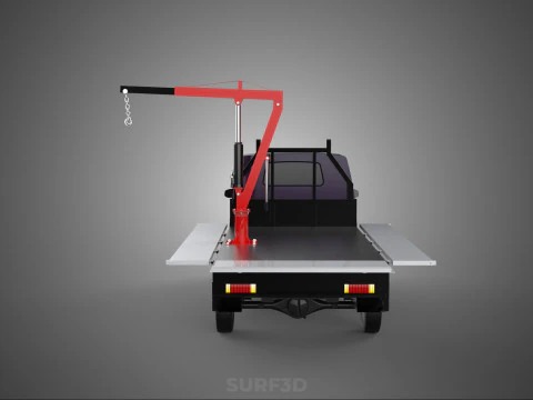 3 WAY WIDE DECK HYDRAULIC LIFTER JIB CRANE DROPSIDE PICKUP TRUCK 3D Model