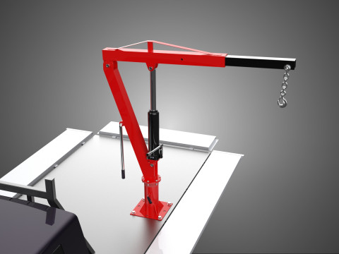 3 WAY WIDE DECK HYDRAULIC LIFTER JIB CRANE DROPSIDE PICKUP TRUCK Modello 3D