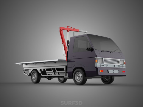3 WAY WIDE DECK HYDRAULIC LIFTER JIB CRANE DROPSIDE PICKUP TRUCK Modello 3D