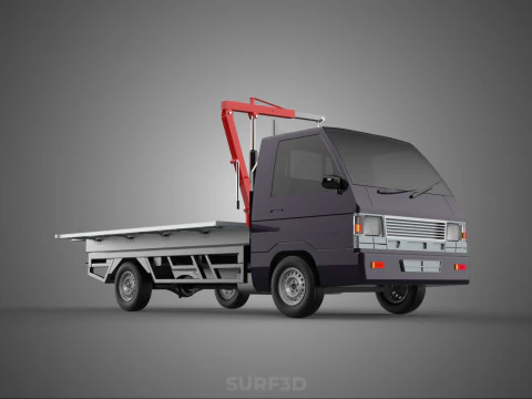 3 WAY WIDE DECK HYDRAULIC LIFTER JIB CRANE DROPSIDE PICKUP TRUCK 3D Model