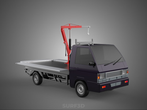 3 WAY WIDE DECK HYDRAULIC LIFTER JIB CRANE DROPSIDE PICKUP TRUCK Modello 3D