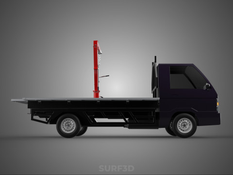 3 WAY WIDE DECK HYDRAULIC LIFTER JIB CRANE DROPSIDE PICKUP TRUCK Modello 3D