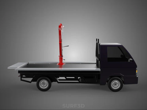 3 WAY WIDE DECK HYDRAULIC LIFTER JIB CRANE DROPSIDE PICKUP TRUCK 3D Model