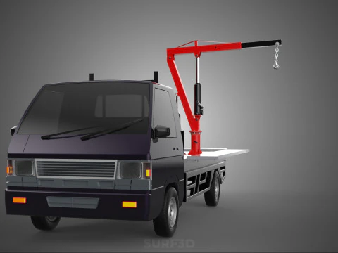 3 WAY WIDE DECK HYDRAULIC LIFTER JIB CRANE DROPSIDE PICKUP TRUCK 3D Model
