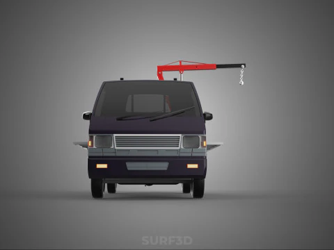 3 WAY WIDE DECK HYDRAULIC LIFTER JIB CRANE DROPSIDE PICKUP TRUCK 3D Model