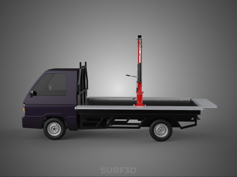 3 WAY WIDE DECK HYDRAULIC LIFTER JIB CRANE DROPSIDE PICKUP TRUCK Modello 3D