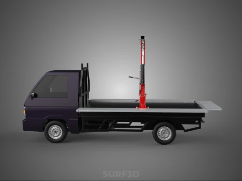 3 WAY WIDE DECK HYDRAULIC LIFTER JIB CRANE DROPSIDE PICKUP TRUCK 3D Model