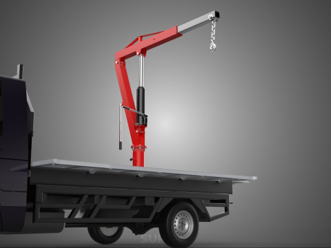 3 WAY WIDE DECK HYDRAULIC LIFTER JIB CRANE DROPSIDE PICKUP TRUCK Modello 3D