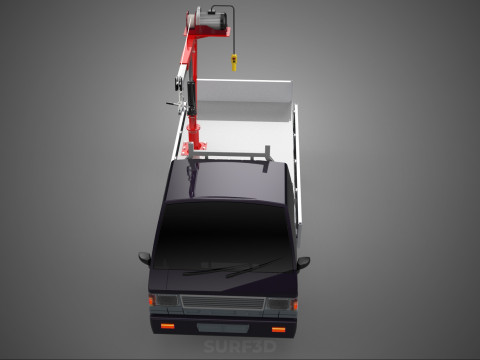 DROPSIDE JIB CRANE LIFT HOIST WINCH MOTOR BED GATE PICKUP TRUCK 3D Model
