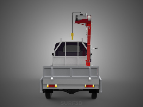 DROPSIDE JIB CRANE LIFT HOIST WINCH MOTOR BED GATE PICKUP TRUCK 3D Model