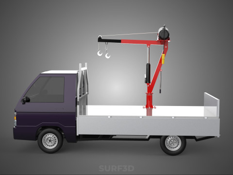 DROPSIDE JIB CRANE LIFT HOIST WINCH MOTOR BED GATE PICKUP TRUCK 3D Model