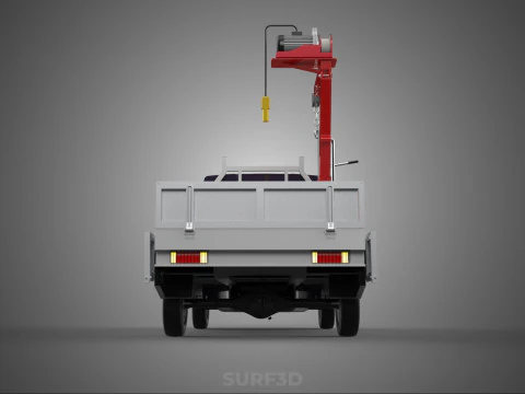 CASSONE GRU A BANDIERA SOLLEVAMENTO PARANCO VERRICELLO MOTORE LETTO CANCELLO PICKUP TRUCK Modello 3D