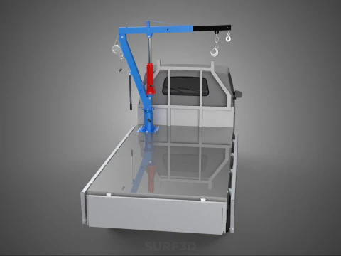 GUINDASTE DE ELEVA&Ccedil;&Atilde;O DE GUINDASTE DE DECK LARGO GUINCHO MANUAL CAPTADOR DE CAMINH&Atilde;O Modelo 3D