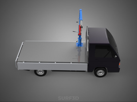 WIDE DECK JIB CRANE LIFT HOIST MANUAL WINCH HOOK TRUCK PICKUP 3D Model