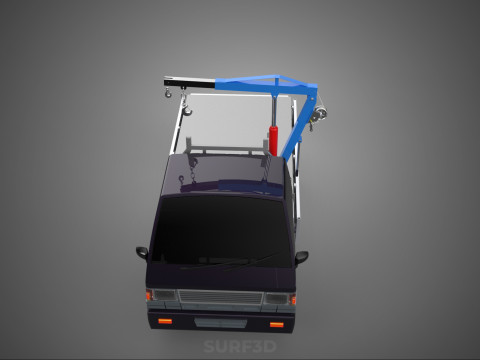 WIDE DECK JIB CRANE LIFT HOIST MANUAL WINCH HOOK TRUCK PICKUP 3D Model