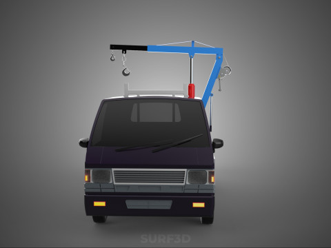 WIDE DECK JIB CRANE LIFT HOIST MANUAL WINCH HOOK TRUCK PICKUP 3D Model