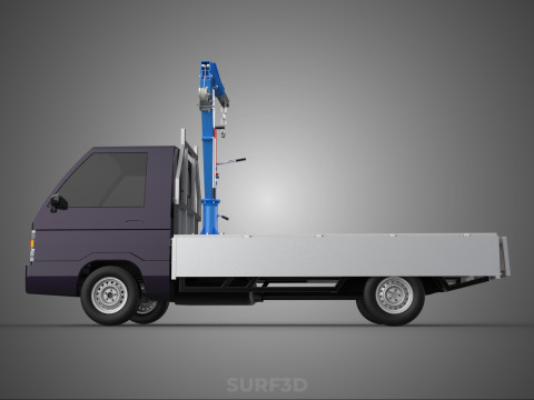 WIDE DECK JIB CRANE LIFT HOIST MANUAL WINCH HOOK TRUCK PICKUP 3D Model