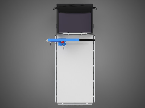 WIDE DECK JIB CRANE LIFT HOIST MANUAL WINCH HOOK TRUCK PICKUP 3D Model