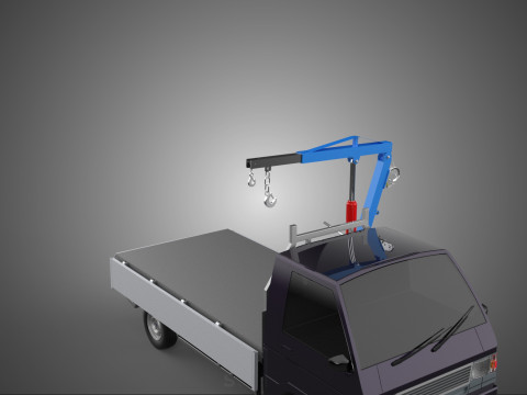 WIDE DECK JIB CRANE LIFT HOIST MANUAL WINCH HOOK TRUCK PICKUP 3D Model