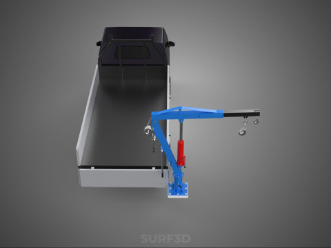 FOLDABLE MOUNTED BED CRANE HOIST LIFTING HAND WINCH TRUCK PICKUP 3Dモデル