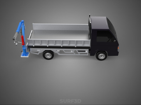 FOLDABLE MOUNTED BED CRANE HOIST LIFTING HAND WINCH TRUCK PICKUP 3Dモデル