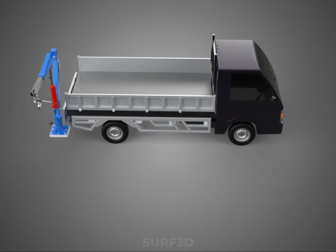 FOLDABLE MOUNTED BED CRANE HOIST LIFTING HAND WINCH TRUCK PICKUP 3D Model