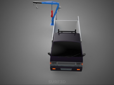 FOLDABLE MOUNTED BED CRANE HOIST LIFTING HAND WINCH TRUCK PICKUP 3Dモデル