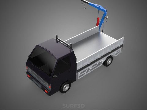 FOLDABLE MOUNTED BED CRANE HOIST LIFTING HAND WINCH TRUCK PICKUP 3Dモデル