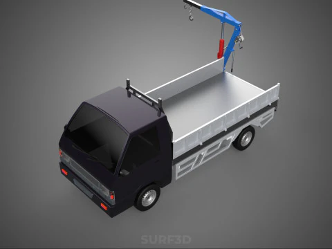 FOLDABLE MOUNTED BED CRANE HOIST LIFTING HAND WINCH TRUCK PICKUP 3D Model