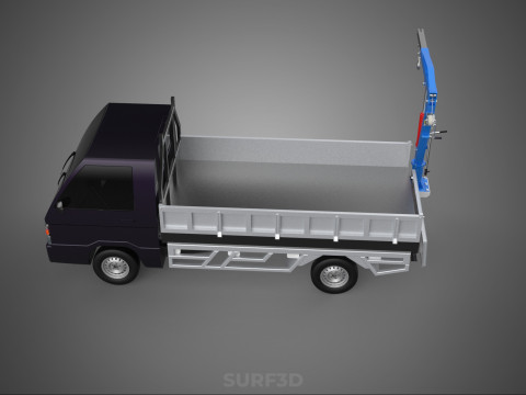 FOLDABLE MOUNTED BED CRANE HOIST LIFTING HAND WINCH TRUCK PICKUP 3Dモデル