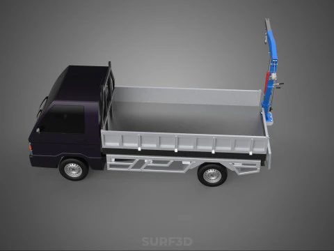 FOLDABLE MOUNTED BED CRANE HOIST LIFTING HAND WINCH TRUCK PICKUP 3D Model