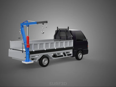 FOLDABLE MOUNTED BED CRANE HOIST LIFTING HAND WINCH TRUCK PICKUP 3D Model