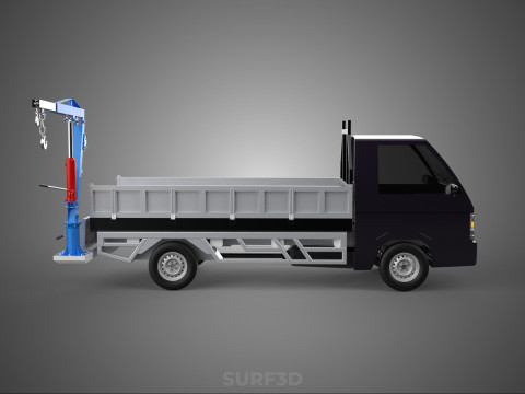 FOLDABLE MOUNTED BED CRANE HOIST LIFTING HAND WINCH TRUCK PICKUP 3Dモデル