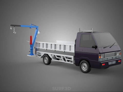 FOLDABLE MOUNTED BED CRANE HOIST LIFTING HAND WINCH TRUCK PICKUP 3D Model