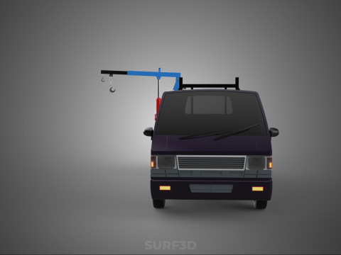 FOLDABLE MOUNTED BED CRANE HOIST LIFTING HAND WINCH TRUCK PICKUP 3Dモデル