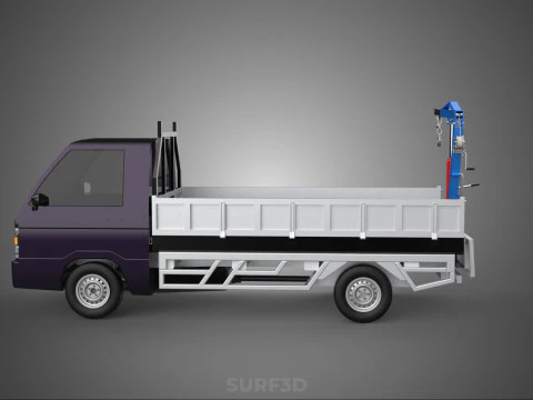 FOLDABLE MOUNTED BED CRANE HOIST LIFTING HAND WINCH TRUCK PICKUP 3D Model